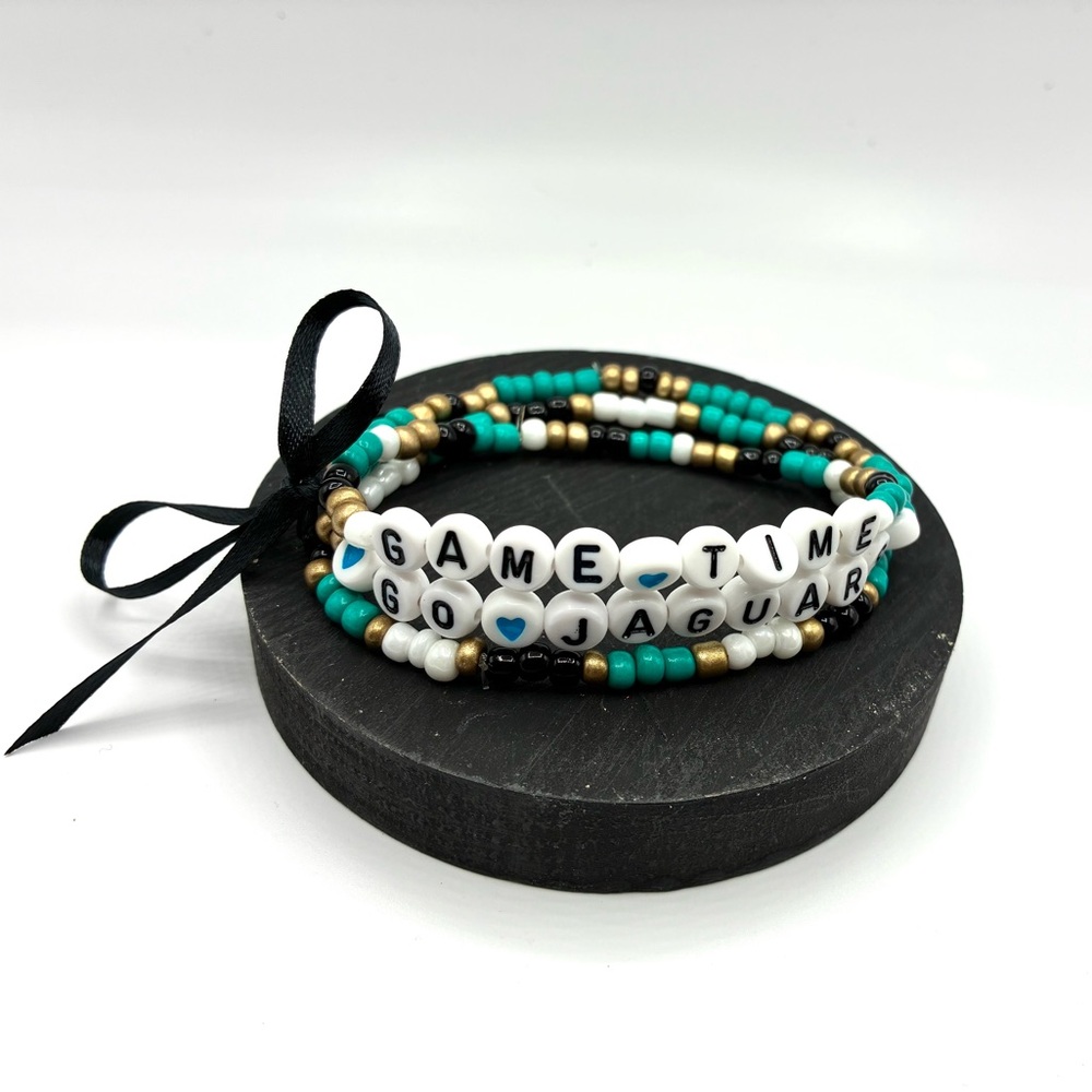 Jaguars Game Time Beaded Stretch Bracelet Set